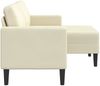 vidaXL 2-Sitzer-Sofa mit Chaiselongue L-Form Creme 125 cm Kunstleder 4107084 Bild 5