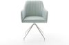 Drehstuhl Greg-Flex Stripes Mint Kreuzgestell konisch Edelstahl 180° drehbar Bild 2