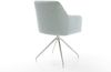 Drehstuhl Greg-Flex Stripes Mint Kreuzgestell konisch Edelstahl 180° drehbar Bild 5