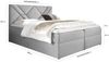 99rooms Umbro Boxspringbett 160x200 cm Velours MONOLITH Silber Bild 4