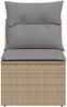 vidaXL Gartensessel ohne Armlehnen mit Kissen Beige Poly Rattan 366100 Bild 4