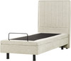 Bett verstellbar Stoff CASTELLAN 80 x 200 cm Beige Bild 4