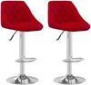 vidaXL Barhocker 2 Stk. Weinrot Samt [335311] Bild 2