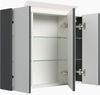 Spiegelschrank 80cm inkl. Design LED-Lampe und Glasböden grafit : Grafit Bild 3