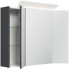 Spiegelschrank 80cm inkl. Design LED-Lampe und Glasböden grafit : Grafit Bild 2