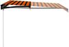 vidaXL Einziehbare Markise Handbetrieben 350 x 250 cm Orange und Braun 3055189 Bild 2