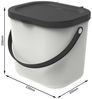 ROTHO Biomülleimer Albula 2er-Set Komposteimer 6l – kompakte Müllbehälter ideal für Küche, Stapelbar, mit Griff & Deckel – 6 l Recycling-Set für jeden Raum Bild 4
