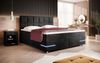 Boxspringbett Lea mit LED (Samt) 140x200 Schwarz H3 Bild 2