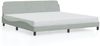 vidaXL Bettgestell "Dover" Hellgrau 200x200 cm Samt 373252 Bild 2