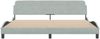 vidaXL Bettgestell "Dover" Hellgrau 200x200 cm Samt 373252 Bild 4