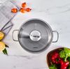 Karaca Bratpfanne Karaca Emirgan Induktions Stahltopf Kochtopf Edehlstahl Topf, 24 cm Bild 2
