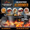 grillas® Dutch Oven Set 4,2 Liter / Topf mit Füße Deckelheber BBQ Gusseisen Feuertopf Gusstopf Schmortopf Bild 2