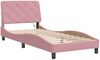 vidaXL Bettgestell mit LED ohne Matratze Rosa 80x200 cm Samt 3213824 Bild 3