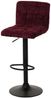 2er-Set Barhocker HWC-G87, Tresenhocker Barstuhl, höhenverstellbar drehbar, Stoff Chenille (465g/m²) FSC® ~ bordeaux Bild 5