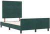 vidaXL Boxspringbett mit Kopfteil Dunkelgrün 120 x 200 cm Samt 3344936 Bild 5