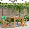 vidaXL Gartenstühle 2 Stk. Blattmuster Massivholz Akazie & Stoff 367673 Bild 3