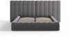 Micadoni Bett Kelp mit Doppelkopfteil Samt Bluvel Grau 200x200 Bild 2