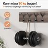 FOUORTUNATE-BEE Kleiderhaken Garderobenhaken, Kleiderhaken zum Schrauben, Haken für Akustikpaneele, Schlafzimmer, Wohnzimmer, Badezimmer, (4-St), Wandhaken für Garderobe, Jacken, Hut, Metall, Schwarz 10CM Bild 4