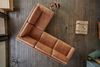 KAWOLA Ecksofa VILNIUS 3-Sitzer mit Recamiere rechts Lederfaserstoff cognac 85 x 217 x 290 cm Bild 2