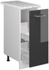 Unterschrank R-Line Anthrazit Hochglanz 30 cm mit Tür, mit Arbeitsplatte Vicco Bild 5