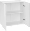 Dmora Kommode Anifares, 2-türiges Küchen-Sideboard, Wohnzimmer-Buffet, 100 % Made in Italy, 90 x 40 x 81 cm, glänzendes Weiß, Bild 4