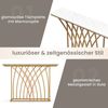 Schmaler Konsolentisch mit Marmor Optik & Geometrischem Metallrahmen 120 x 30 x 80 cm Bild 5