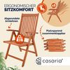 Casaria 2er Set Gartenstuhl Vanamo Klappstuhl 5-Fach Verstellbar FSC®-zertifiziertes Eukalyptusholz Bild 3