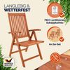 Casaria 2er Set Gartenstuhl Vanamo Klappstuhl 5-Fach Verstellbar FSC®-zertifiziertes Eukalyptusholz Bild 2