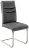 Freischwinger >GIBARA< (2er-Set) mit Griff, Edelstahl, Bezug anthrazit - 46x105x62 (BxHxT) Bild 3