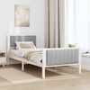vidaXL Bettgestell Weiß und Hellgrau 90 x 200 cm Massivholz Kiefer 878498 Bild 4
