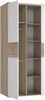FORTE 'Winnie' Kleiderschrank, Holz sonoma eiche/weiß, 188,6 x 52,7 x 79,9 cm Bild 5
