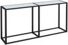 vidaXL Konsolentisch Weiß Marmor-Optik 160x35x75,5 cm Hartglas 331680 Bild 2