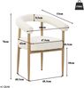 Merax Esszimmerstuhl Gestell aus Metall in Holzoptik Natur, Bezug aus Plüschstoff (Set, 6 St), 6er Set Polsterstühle Armlehnstuhl Küchenstuhl Wohnzimmer Beige Bild 4