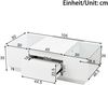 Merax 105 cm Couchtisch mit Stauraum, LED-Stimmungsbeleuchtung, Glasplatte und 2 Schubladen, Weiß Bild 4
