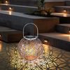 LED Solarleuchte, Kugel, Geflecht, silber-antik, H 29 cm Bild 3