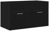 vidaXL Waschbeckenunterschrank Schwarz Eichen-Optik Holzwerkstoff 862530 Bild 2