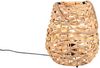 Große LED Tischleuchte mit Lampenschirm aus Wasserhyazinthe, Höhe 55cm Bild 2