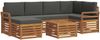vidaXL Ecksofa Set 7 pcs Natur und Anthrazit Massivholz Akazie 3375132 Bild 2