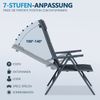 Furnicopia Gartenstuhl Gartenstühle Faltbarer Liegesessel Hochlehner Alu 7-fach verstellbar (Set, 4 St), Bis 120 kg, Stabile Gartenstühle mit Rückenlehne & Armlehnen Bild 3