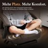 Gaming Stuhl mit Massage Lendenwirbelstütze, Fußstütze Braun PU Leder Bild 4