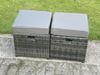 Fimous Hoher Rücken Outdoor Gartenmöbel-Set Ecksofa Sets Höhenverstellbarer Esstisch Dunkelgrau gemischt 9 Sitzer Linke Ecke Bild 5