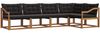 vidaXL Outdoor-Sofagarnitur mit Kissen 5 pcs Natürlich und Schwarz 3369467 Bild 2