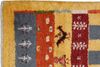 Looma 'Hessam' Gabbeh Sonnat handgeknüpft, Schurwolle Gelb, 57x88 cm Bild 4