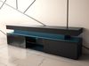 TV-Lowboard 2D 190 Serkuzo (Farbe: Schwarz / Schwarz Hochglanz) Bild 5