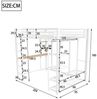 Flieks Hochbett Kinderbett Metallbett 90x200cm mit Tisch und Stauraum Bild 4