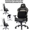 SeedWave Gaming-Stuhl 200kg Chefsessel Bürostuhl mit 155° Verstellbare Rückenlehne, Bürostuhl mit 4D-Armlehne,Wippmechanik und Flügel-Design Rückenlehne Bild 2