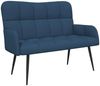 vidaXL 2-Sitzer Sofa Blau 115 x 61 x 87 cm Stoff 42028937 Bild 2