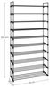 Songmics Schuhregal mit 10 Ebenen, Metall Schwarz, 30 x 94 x 206 cm Bild 5