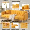 Zweisitzer-Sofabett, verstellbare Rückenlehnen & Armlehnen, Velours, gelb, 178x82x70 cm Bild 5
