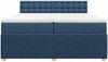 vidaXL Boxspringbett mit Matratze Blau 200x200 cm Stoff 3287583 Bild 4